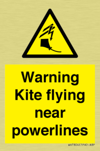 WV7804: Warning Kite flying near powerlines