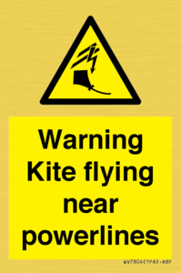 WV7804: Warning Kite flying near powerlines