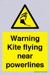 WV7804: Warning Kite flying near powerlines