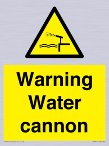 WV7811: Warning Water cannon