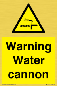 WV7811: Warning Water cannon