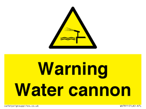 WV7811: Warning Water cannon