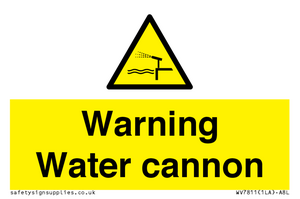 WV7811: Warning Water cannon