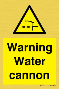 WV7811: Warning Water cannon