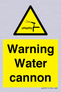 WV7811: Warning Water cannon