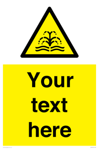 WV7829: Custom warning fountain water plume