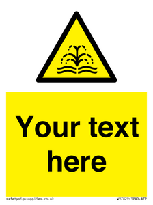 WV7829: Custom warning fountain water plume