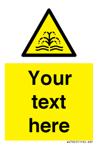 WV7829: Custom warning fountain water plume