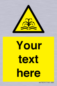 WV7829: Custom warning fountain water plume