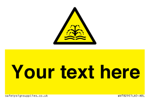 WV7829: Custom warning fountain water plume