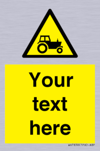 WV7838: Custom warning farm machinery