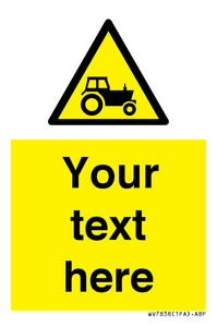WV7838: Custom warning farm machinery