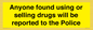 WV7851: Anyone found using or selling drugs will be reported to the Police