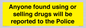 WV7851: Anyone found using or selling drugs will be reported to the Police