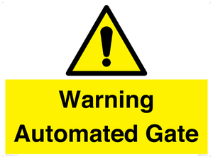 WV7856: Warning Automated Gate