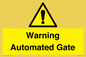 WV7856: Warning Automated Gate