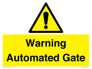 WV7856: Warning Automated Gate
