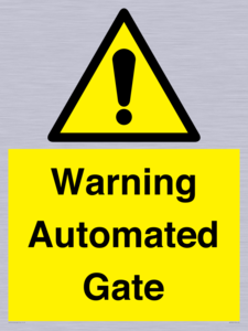 WV7856: Warning Automated Gate