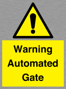 WV7856: Warning Automated Gate