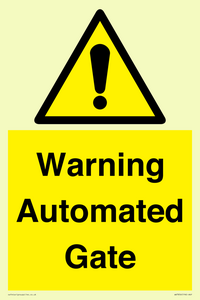 WV7856: Warning Automated Gate