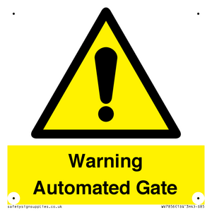 WV7856: Warning Automated Gate