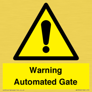 WV7856: Warning Automated Gate
