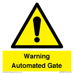 WV7856: Warning Automated Gate