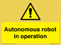 WV7858: Autonomous robot in operation