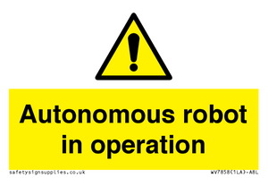 WV7858: Autonomous robot in operation