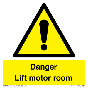WV7881: Danger Lift motor room