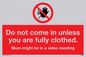 YA6053: Do not come in