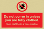 YA6053: Do not come in