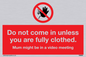 YA6053: Do not come in