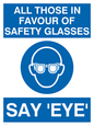 YP5149: Those in favour of safety glasses