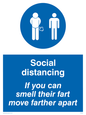 YP5976: Social distancing If you can smell their fart move farther apart