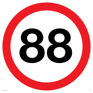 YV3055: 88 MPH back to the future sign