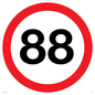 YV3055: 88 MPH back to the future sign