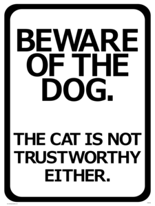 YV5145: Beware of the dog.