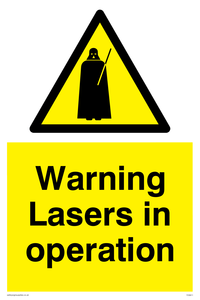YV5611: Lasers in operation Funny Sign