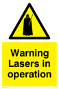 YV5611: Lasers in operation Funny Sign