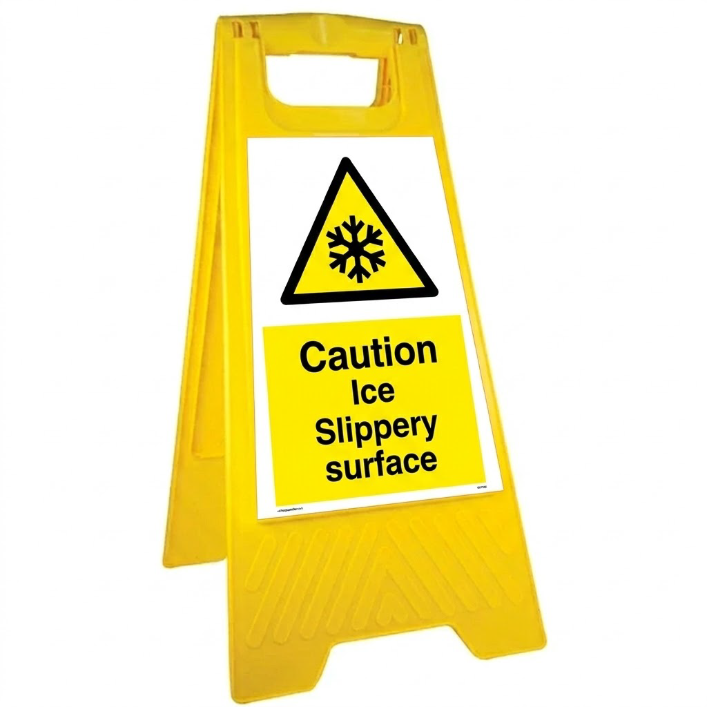 Warning Yellow Plastic A-frame