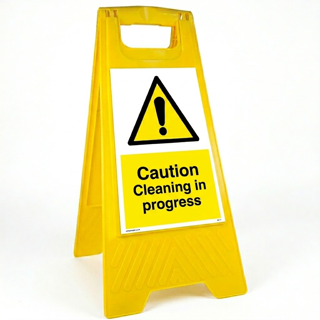 Warning Yellow Plastic A-frame