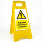Warning Yellow Plastic A-frame