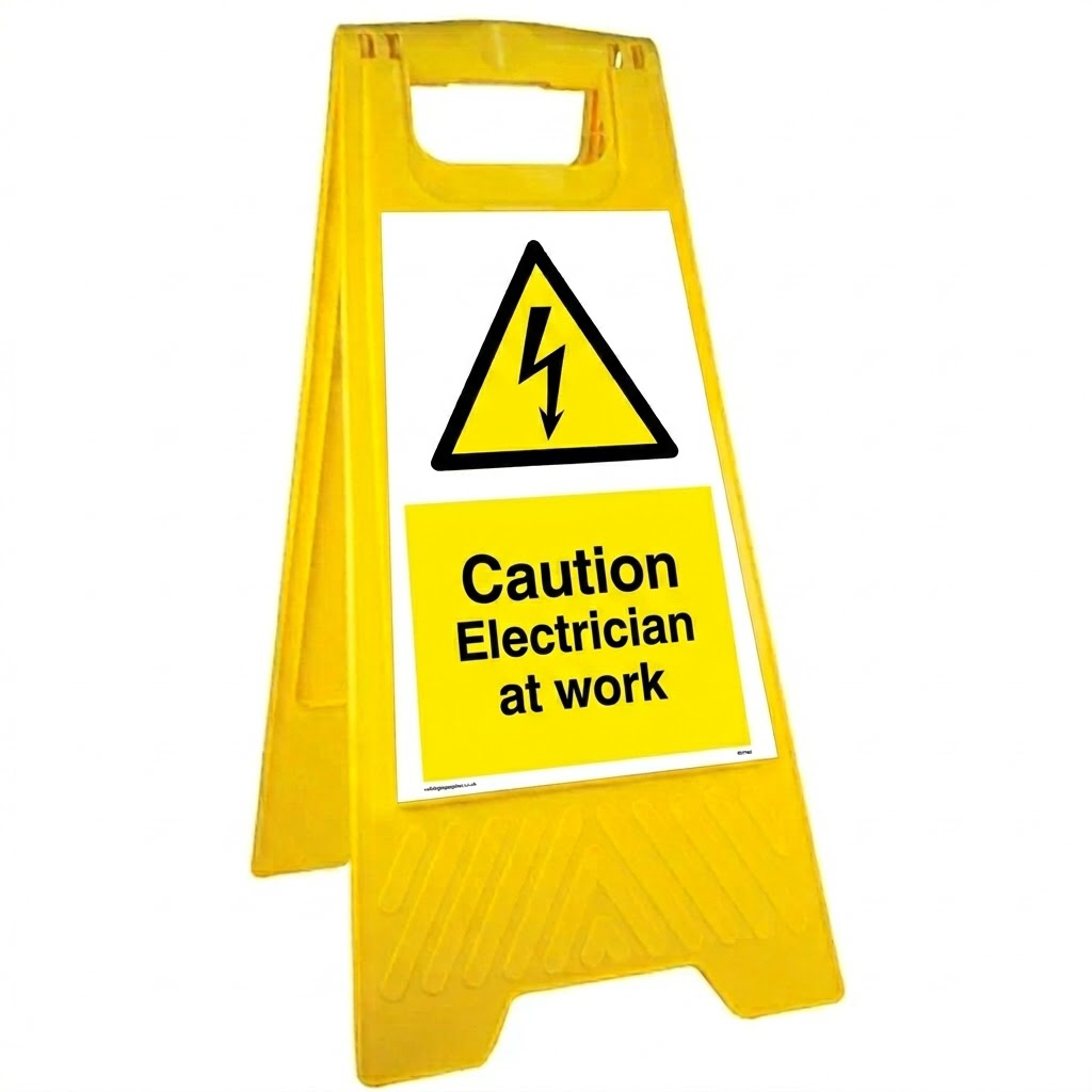 Warning Yellow Plastic A-frame