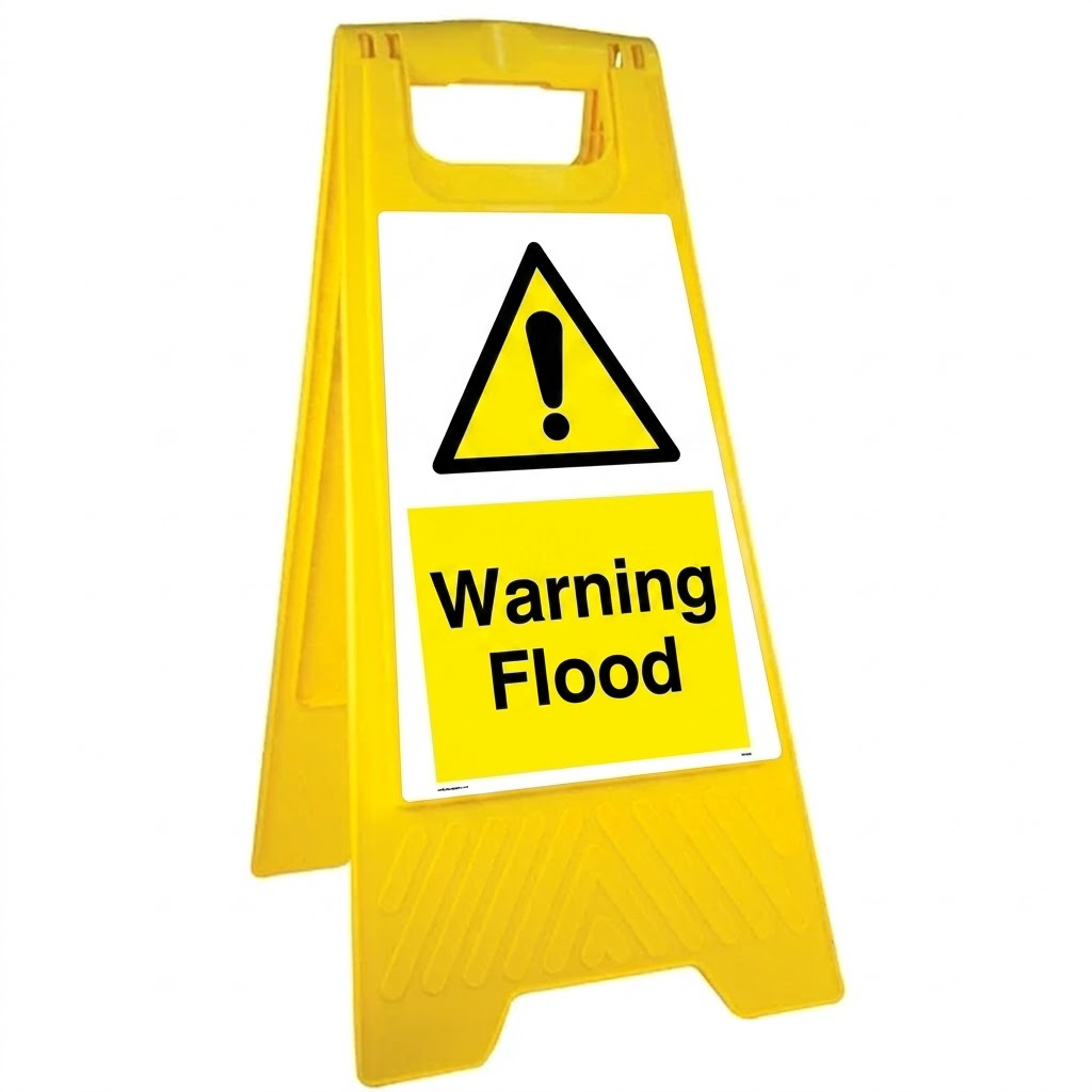 Warning Yellow Plastic A-frame