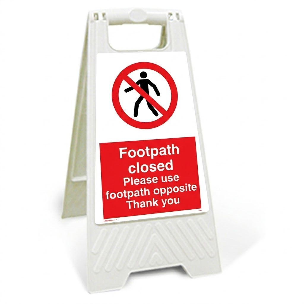 Prohibition White Plastic A-Frame
