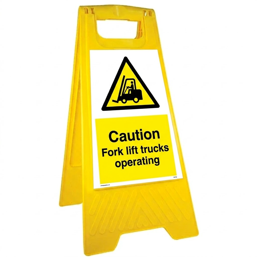 Warning Yellow Plastic A-frame