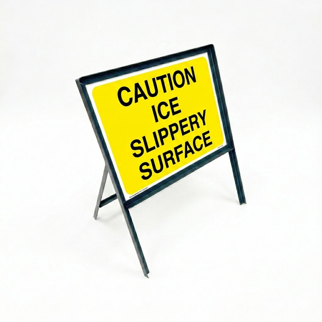 Warning Metal A-frame