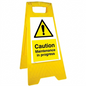 Warning Yellow Plastic A-frame