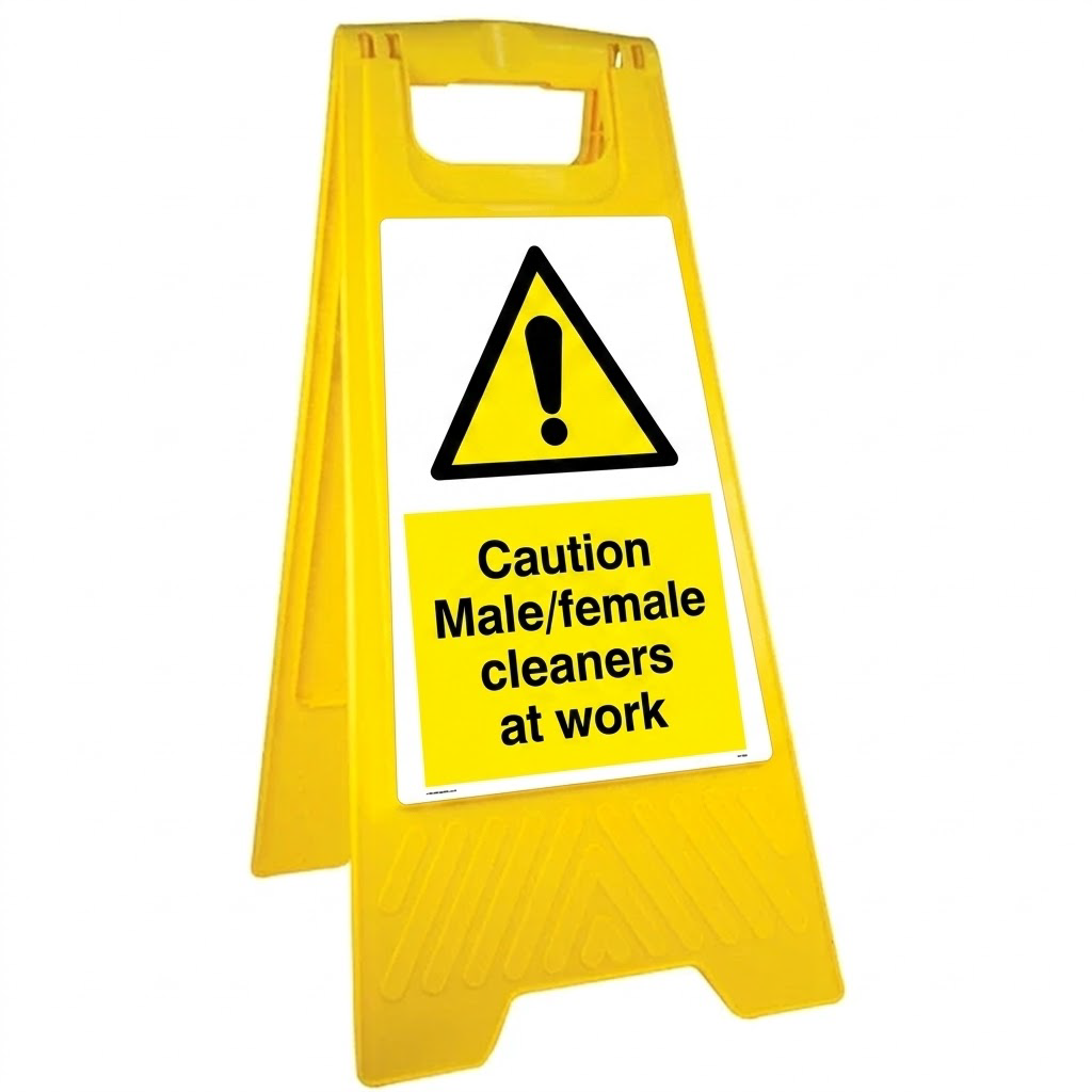 Warning Yellow Plastic A-frame